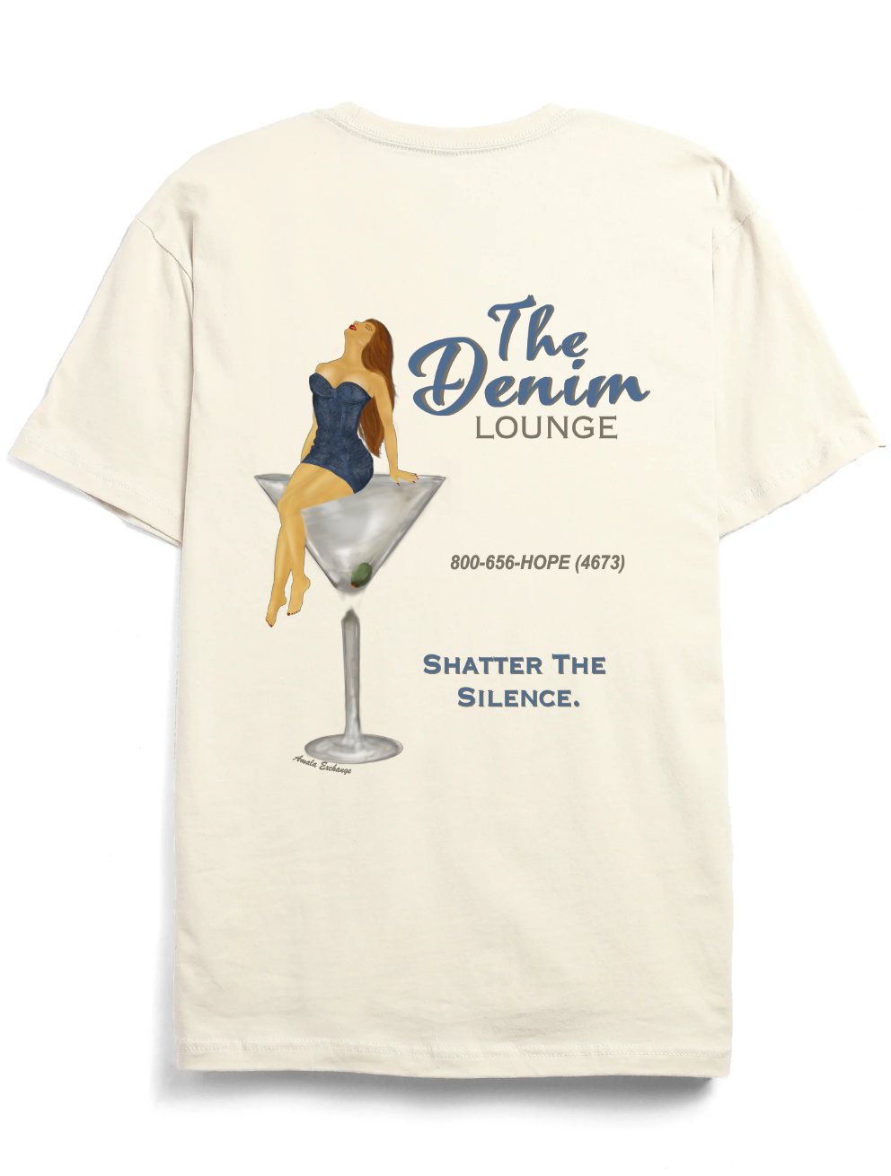 The Denim Lounge Tee - Natural